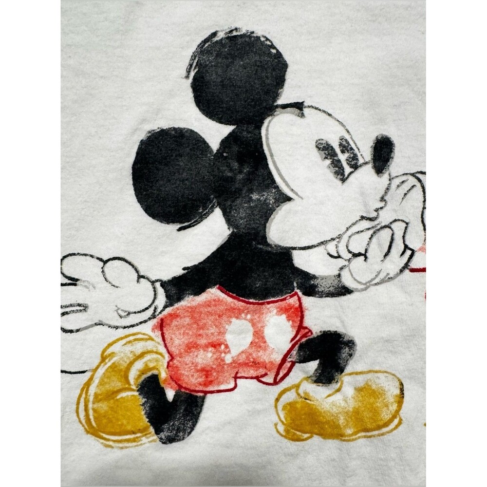 Disney White Mickey & Minnie Graphic Tee | Women's Medium - Picture 3 of 8